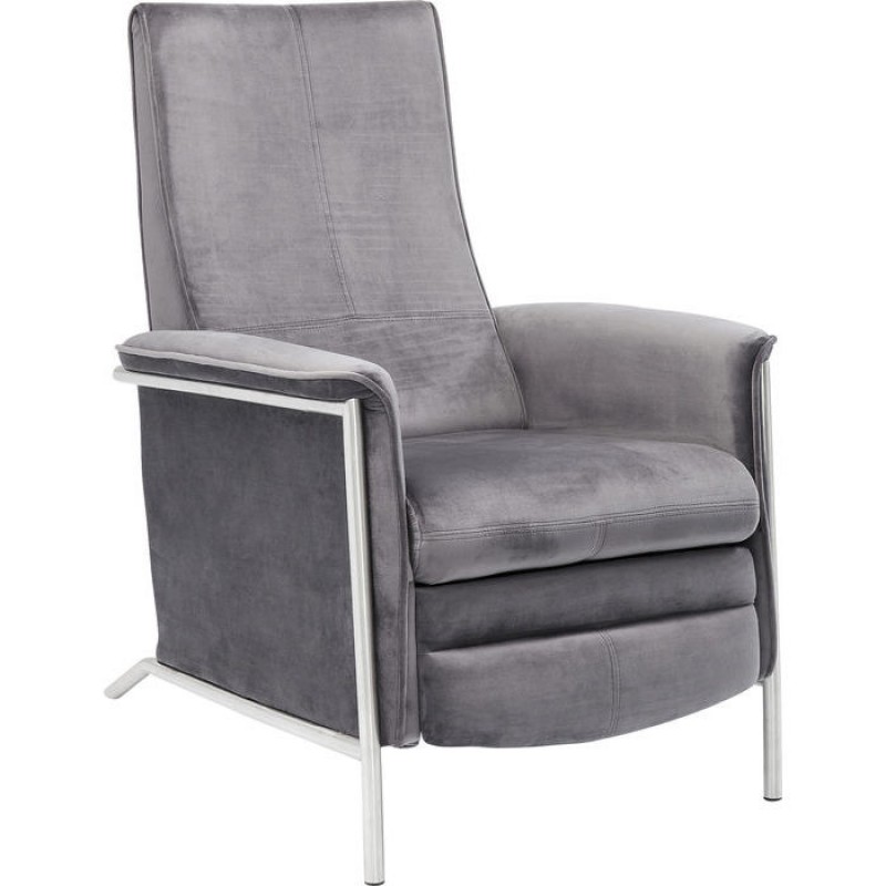 Relax Chair Lazy Velvet Grey